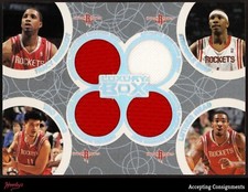 2005-06 Topps Luxury Box Quad Relic Tracy McGrady / Yao Ming JERSEY /193 ROCKETS