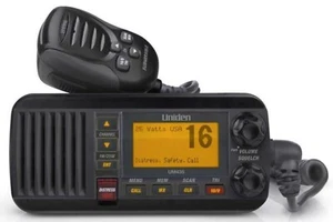 Uniden UM435 BK Festeinbau Tauch DSC VHF Seefunkgerät mit Wetter - Schwarz - Bild 1 von 5