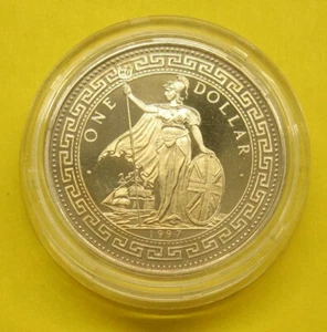 Better Date 1997 United Kingdom 1 Dollar Hong Kong Returns China Colorized - Picture 1 of 2