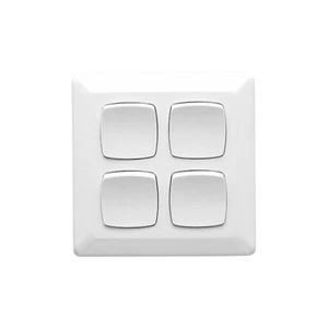 Clipsal Prestige 4 Gang Switch White P2000 Series | P2034/2VA-WE - Picture 1 of 1