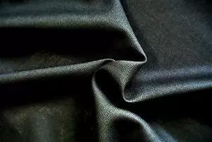 BLACK PURE WOOL PLAIN WEAVE LUXURY TAILORING MADE IN ITALY FOR DIOR E83 - Picture 1 of 13