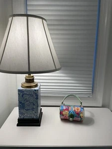 PREZZO VINTAGE Colorful Fun Amor Lubov Metal Cross Body Purse with Green Strap - Picture 1 of 11