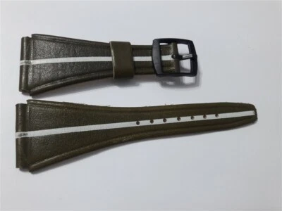 RARA CORREA DE CUERO VERDE OLIVA 25MM PARA TISSOT ASTROLON IDEA 2001 Foto 1 de 4