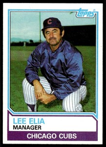 1983 Topps Lee Elia Chicago Cubs #456