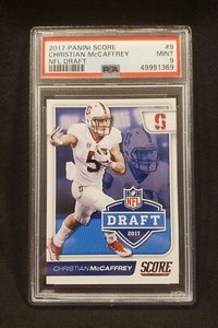 2017 Panini Score NFL Draft Christian McCaffrey PSA 9 MINT Rookie RC #9