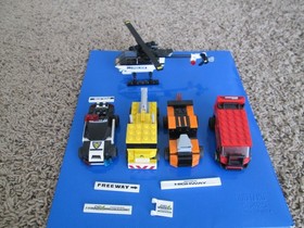 LEGO Racers: Street Extreme (8186) incomplete sticker parts, vehicles