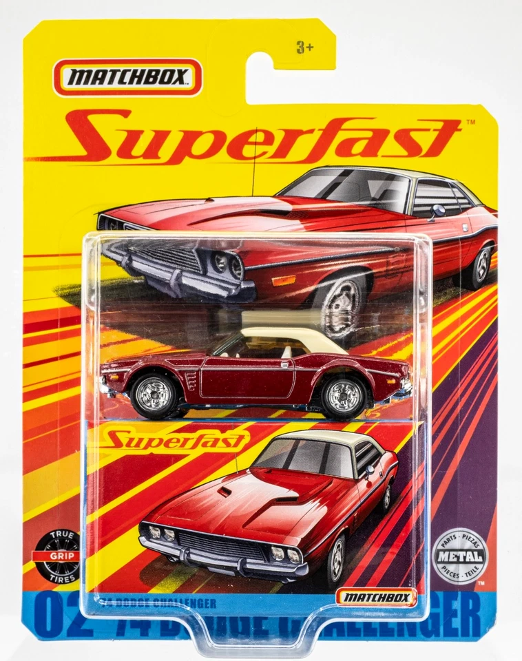 Dodge Challenger 2020 Matchbox Superfast #02 '74 rojo amueblado | FSC Foto 1 de 1