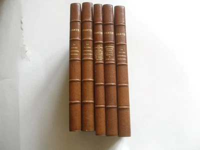 WORKS OF DANTE La Divina commedia + 11 smaller works 5 vols fine Riviere binding - Image 1 of 4
