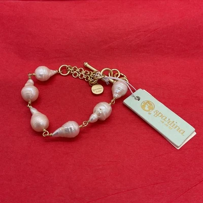 Brazalete Spartina 449 perlas de agua dulce palanca, chapado en oro, 668286 nuevo con etiquetas  Foto 1 de 2