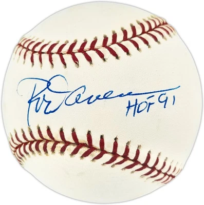 Rod Carew Signed MLB Baseball Twins, Angels "HOF 91" (Smudged) Beckett - Image 1 of 4