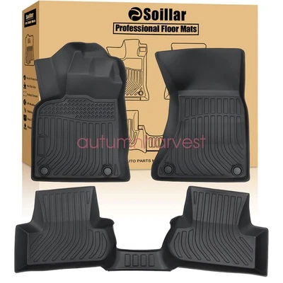 TPE Floor Mats Liner For 2009-2017 Audi Q5/SQ5 Front-Rear All Weather Black New - Image 1 of 4