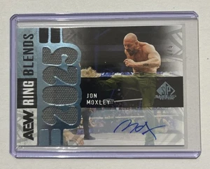 2025 Upper Deck AEW SP Game Used Jon Moxley /5 Ring Blends Mat Apron Auto - Picture 1 of 3