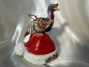 Wild Turkey Fliers Club Wild Turkey auf Nikolausmütze Weihnachtsschmuck 1987 - Bild 1 von 12