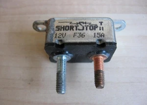 Bussmann Shortstop II Circuit Breaker 12V 15A 15Amps with Bracket #M147KH - Picture 1 of 4