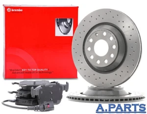 BREMBO BREMSENSATZ KOMPLETT GELOCHT 310 mm HINTERACHSE AUDI A3 RS3 8V AUDI TT - Picture 1 of 2