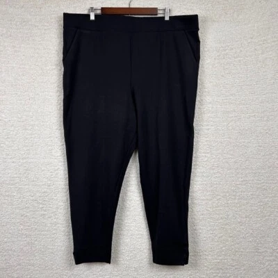 HUE Leggings Mujer Plus 3X Negro Ponte tiro alto Pull On Bolsillos activos Foto 1 de 4