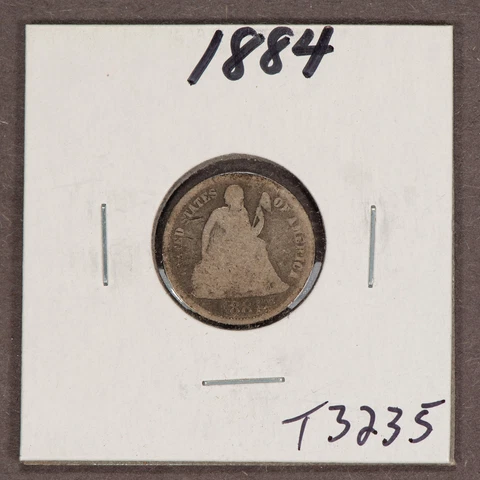 1884 10c Seated Liberty Silver Dime - Value Coin - SKU-T3235 Cover