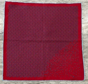 S40# Hermès Gavroche Silk Scarf 17" – Red Ping Pong Ball Print – New with Tag - Picture 1 of 7