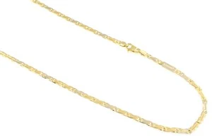 Collana catena uomo in oro 18 kt giallo e bianco maglia piena UNOAERRE - Foto 1 di 2