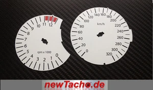 Tachoscheiben passend für BMW K1200S Kmh Gauge Tacho Dial Disk Zifferblätter Set - Bild 1 von 2