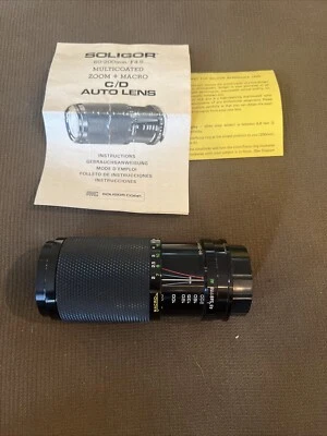 Soligor 80-200mm F4.5 MC Zoom Macro C/D Auto Lens W Papers - Image 1 of 4