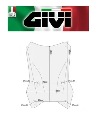 Parabrisas Transparente KTM 1290 Super Adventure 650 R/S 2017 2018 2019 GIVI - Imagen 1 de 4