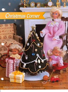 Fashion Doll PATTERN Plastic Canvas CHRISTMAS CORNER Tree Skirt Gifts - Picture 1 of 3