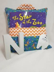 Reading book cushion, Dinosaur print, with a tooth pocket for the Fairy's.  - Picture 1 of 4