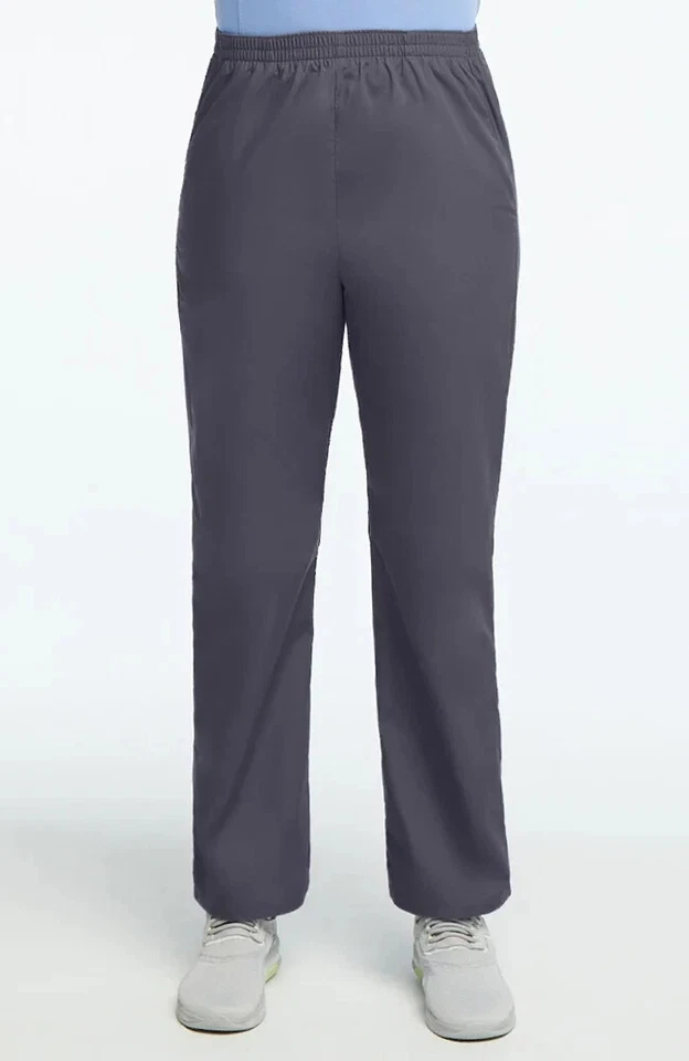 AllHeart Women's Relaxed Fit Elastic Waist Scrub Pant B-2103 BF5 Gray Small