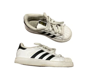 Adidas Originals Unisex Superstar Shell Toe Schuhe US 9K Weiß Schwarz Gold - Bild 1 von 7