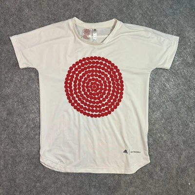 Camiseta Adidas Marimekko Manga Corta Niñas Talla M Gráfica Blanca Kivet Dri-Fit  Foto 1 de 4