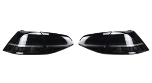 Black LED Tail Lights for Volkswagen VW Golf 7 MK7 MK7.5 2014-20  Pair (L+R) - Picture 1 of 3