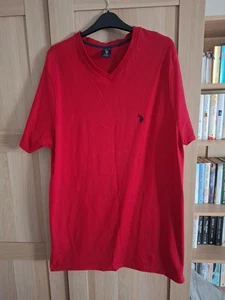 US Polo Assn Men's Red Short Sleeved T Shirt XL - Picture 1 of 1