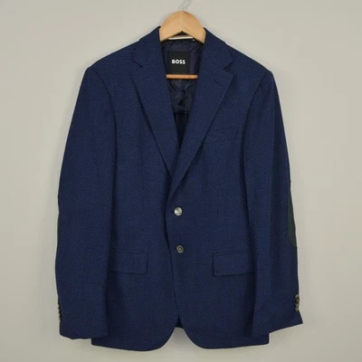 BOSS Hugo Boss H-Hutson-Elbow-233 Wool Viscose Single Breasted Blazer EU46 US36R - Image 1 of 4