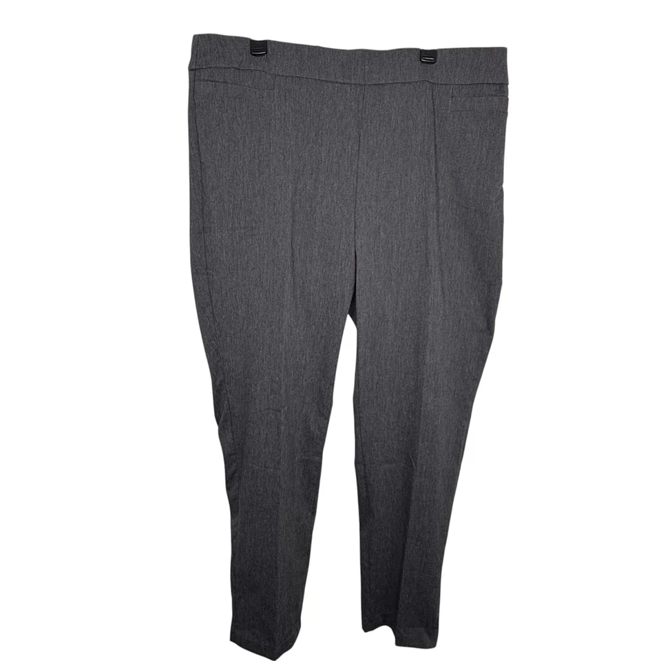 Briggs New York Women’s Work Pants 20W Gray Pull-On Stretch Trousers Career - Image 1 of 4