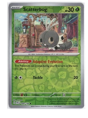 Scatterbug 008/198 Reverse Holo - SV01: Scarlet & Violet Base Set - NM - Image 1 of 2