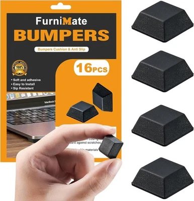 FURNIMATE Rubber Feet for Electronics-Adhesive Black, Bumpers