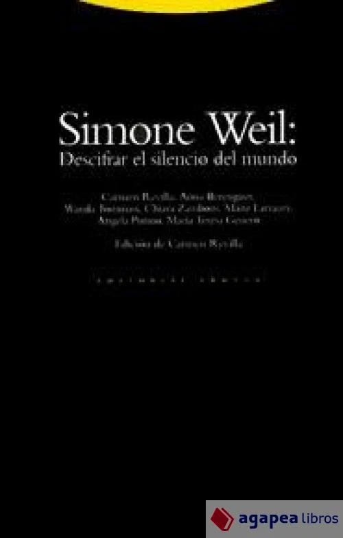 Simone Weil: descifrar el silencio del mundo. NUEVO. ENVÍO URGENTE (Librería Aga - Imagen 1 de 1