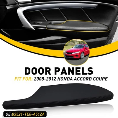 Fit For HONDA Accord Coupe Black Leather Front Right Door Panels Armrest Cover - Image 1 of 4