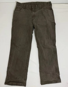 Dickies Carpenter Pants Men’s 36x30 Moss Green Vintage Rugged Canvas Workwear - Picture 1 of 9