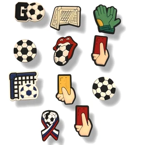 Juego de 11 piezas de zuecos deportivos de fútbol compatibles con cocodrilos B - Imagen 1 de 4