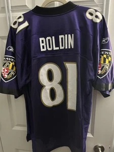 Vintage Anquan Boldin Baltimore Ravens Reebok Jersey #81 Mens Sz Medium Purple - Picture 1 of 3