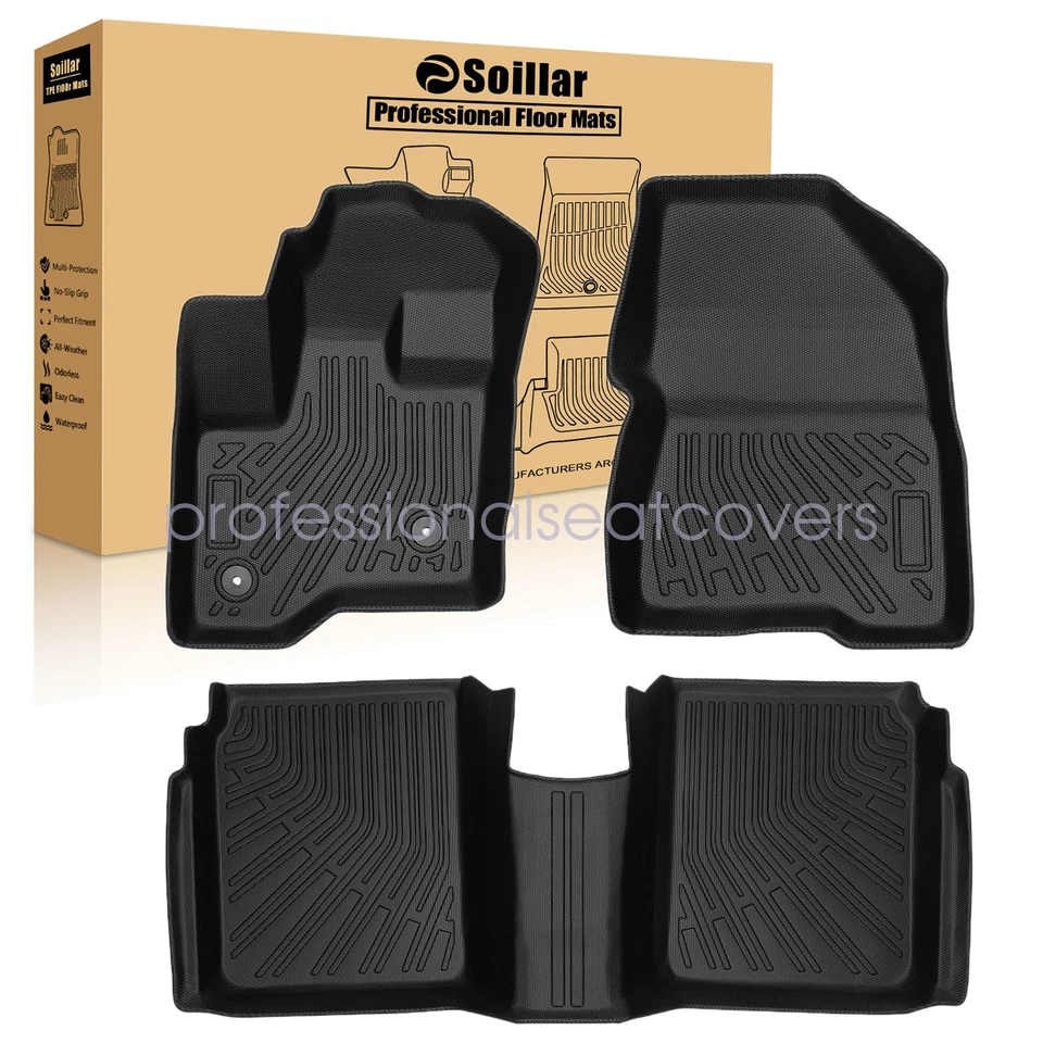 Juego de alfombrillas forro para Ford Flex TPE 2009-2019 3D primera y segunda fila para todo tipo de clima Foto 1 de 4