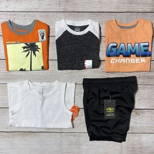 Lot Of Boys Clothes Size 4. NWT! Tops And Shorts Variety Of Brands. 5 Piece Lot - Picture 1 of 8