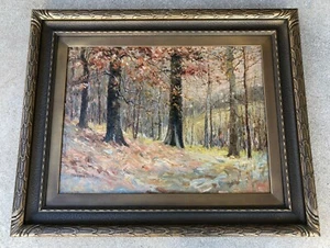 Hobart Nichols (1869-1962) "Birch Wood" Landscape Oil Painting on Canvas. 1929 - Picture 1 of 15