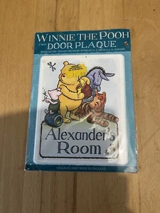 BRAND NEW Winnie the Pooh Door Plaque Alexander’s Room - Picture 1 of 1