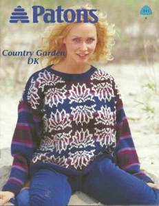 Patons "Country Garden DK", Patterns for Adults and Children, Book 941K, NOS - Picture 1 of 9