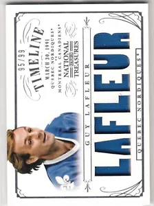 2013-2014 National Treasures Timeline Relic Guy Lafleur Nordiques 95/99 - Picture 1 of 1