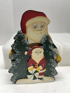 Juego de 4 posavasos de Papá Noel con soporte de soporte de Papá Noel de Navidad - Imagen 1 de 4