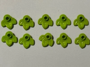 LEGO ~ 32607 ~ Piezas Placa Planta Redonda 1x1 con 3 Hojas ~ Verde Brillante ~ 10 piezas ~ - Imagen 1 de 1